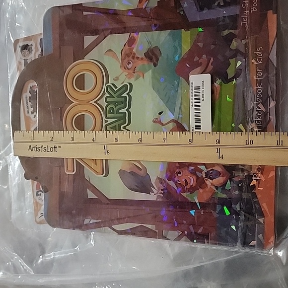 🍎🐅🐯 New Kids Reusable Stickers Book Zoo Park Animals 🦓🐒🐯 - Picture 12 of 13